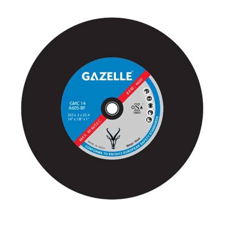 Gazelle 400x3.2x25.4mm Reinforced Cut-Off Stainless Steel Cutting Wheel, GSSC16 (Pack of 25)