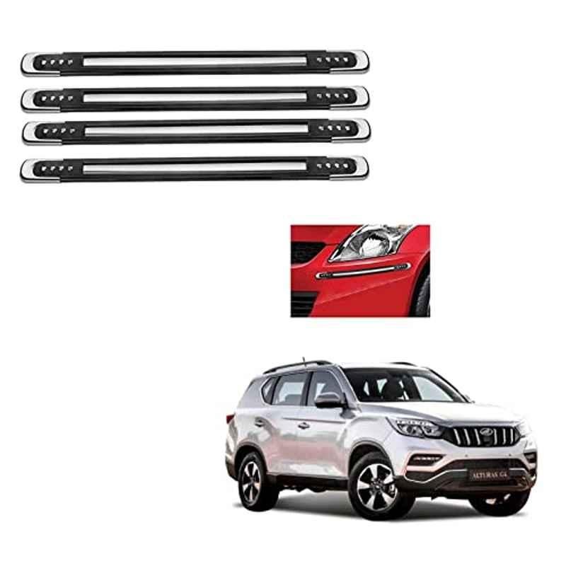 Kozdiko 4 Pcs Black Designer Car Bumper Protector Guard Set for Mahindra XUV 700 (Alturas G4)