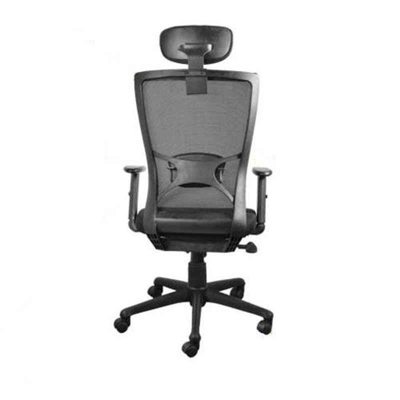 Official Comfort MONARCH-MB Medium Back Black Hydraulic Office Chair with Adjustable Handle, 1011