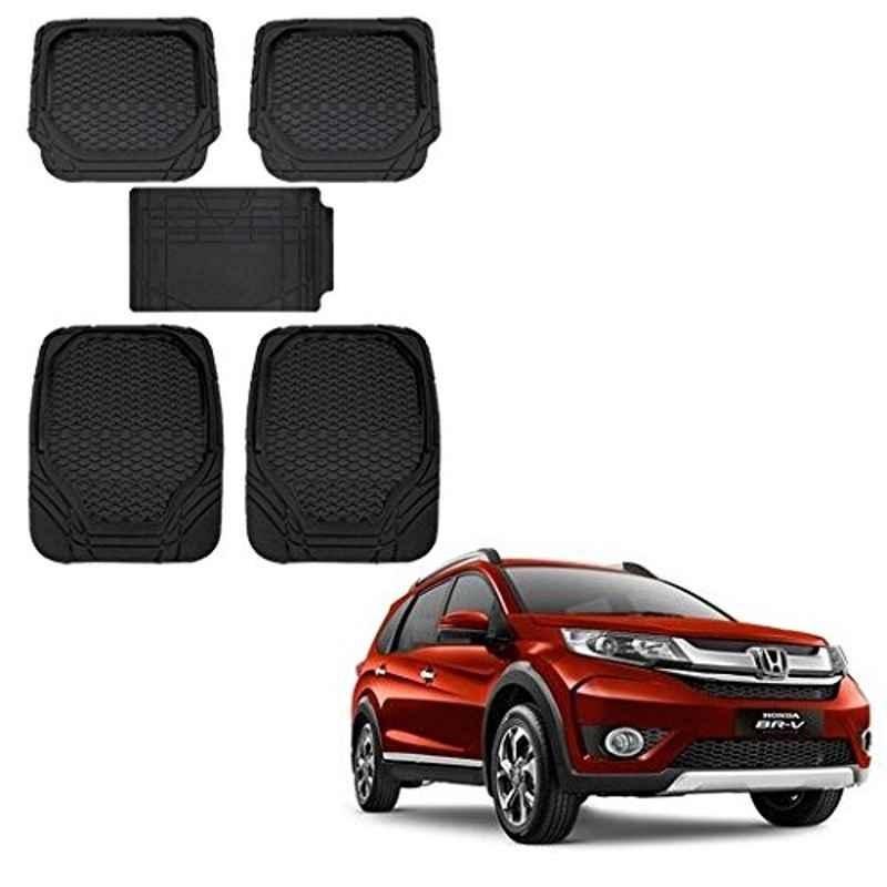 Kozdiko 8855TW 5 Pcs Rubber Black Rubber Car Mat Set for Honda BRV