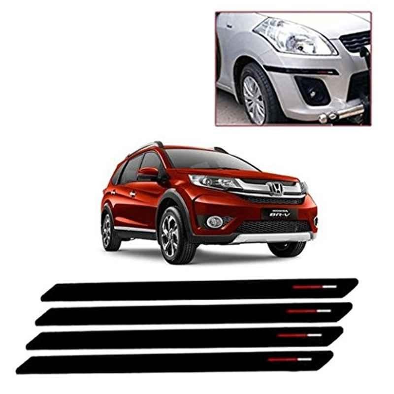 Kozdiko 4 Pcs Black & Red Bumper Protector Set for Honda BRV