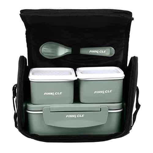 Pinnacle Thermoware Lunch Box Bag Set - Green, Unisex, Meal Holder,  Stainless Steel