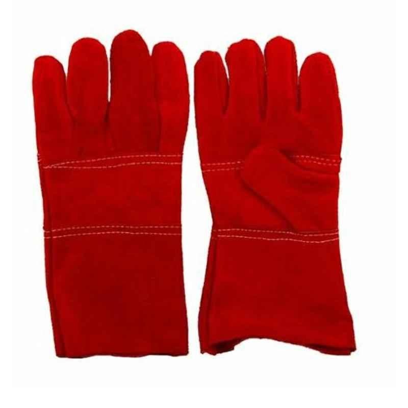 Leather on sale gloves red