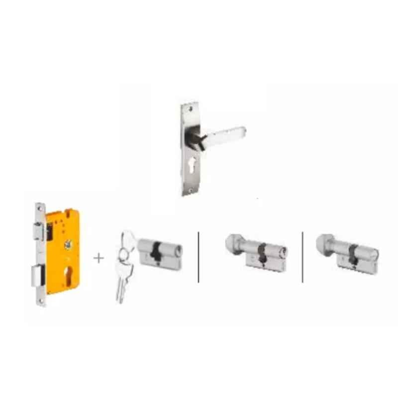 Dorset Hale HL HALE 190mm Stainless Steel Lock Set with Both 70mm Side Key Cylinder (Pack of 2)