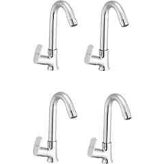 Prestige Ocean Brass Chrome Finish Swan Neck Pillar Tap (Pack of 4)