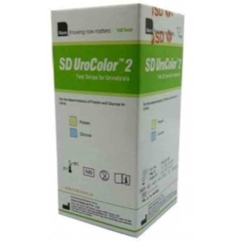 SD Urocolor 2 100 Pcs Urine Reagent Strips for Urinalysis