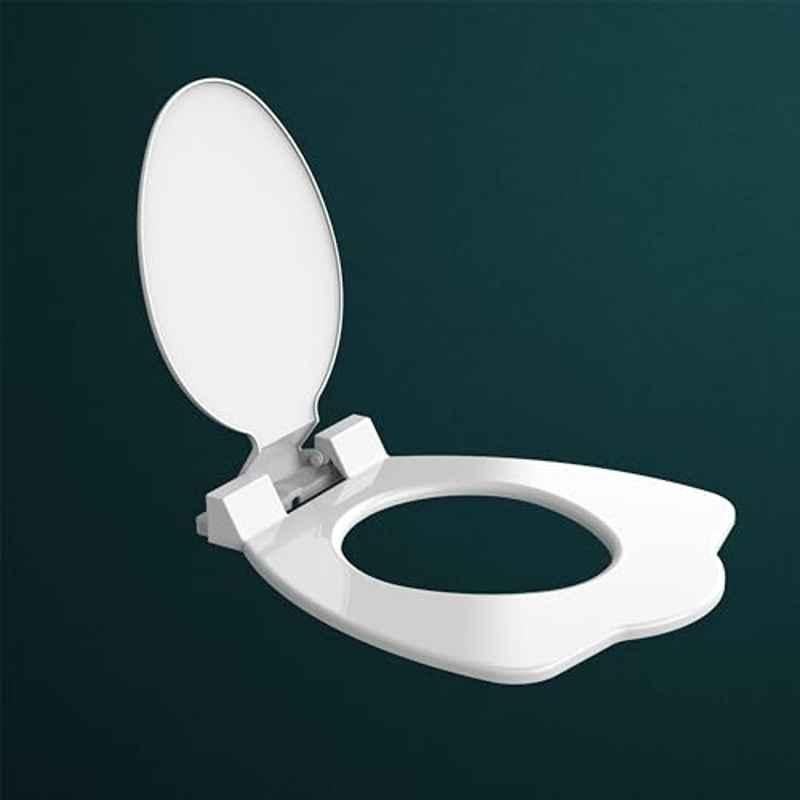 Plantex Polypropylene White Anglo Toilet Seat Cover