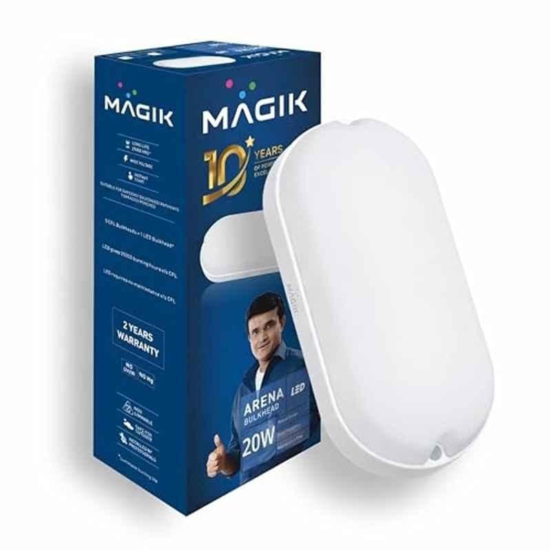 Magik Arena 20W 3000K Warm White LED Bulkhead Light, HWAR020W4440