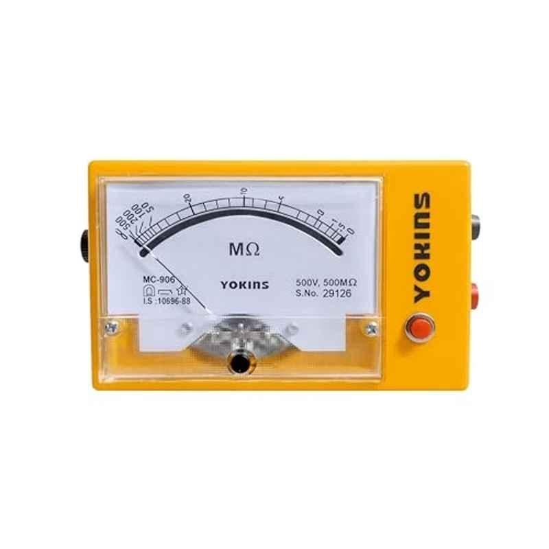 Yokins 500V 500 Mohms ABS Analog Megger Insulation Tester with Battery & Leads, BA-505
