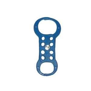 Lukko Safety 8 Holes ABS Blue De-Electric Double Jaw Safety Lockout Hasp, Jaw Size: 25-26 & 38-39mm, LS-H69