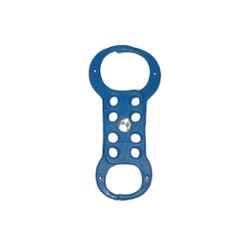 Lukko Safety 8 Holes ABS Blue De-Electric Double Jaw Safety Lockout Hasp, Jaw Size: 25-26 & 38-39mm, LS-H69