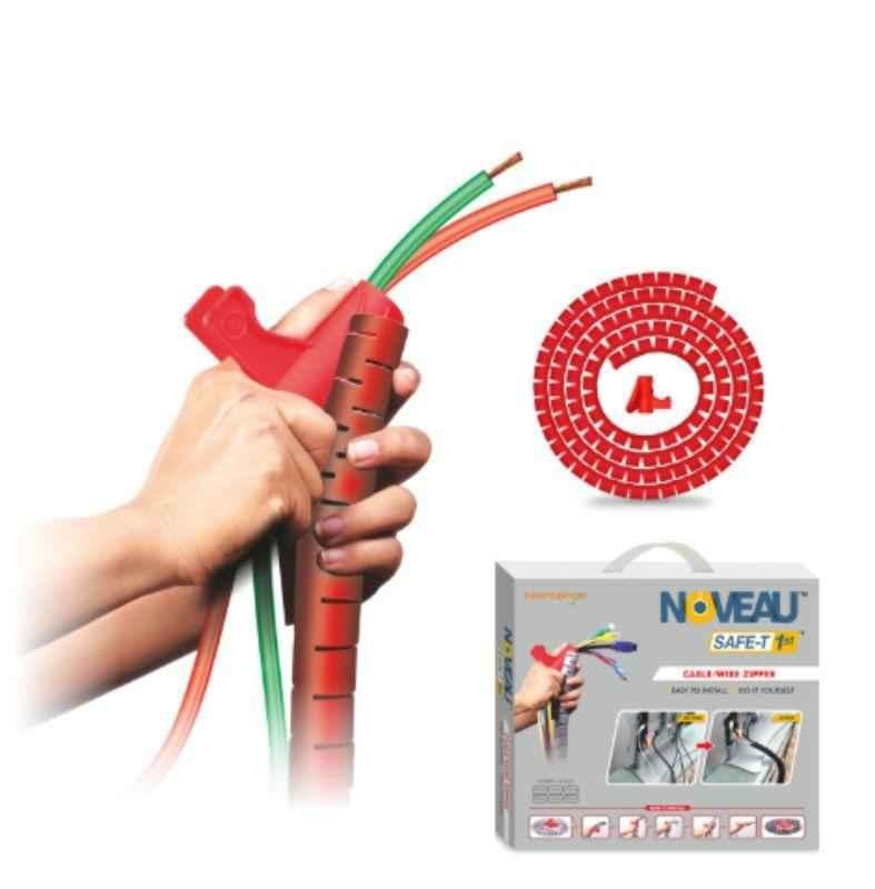 Buy Noveau Safe-T-1ST 40mm 1.5mm Virgin HDPE Red Cable Zipper with