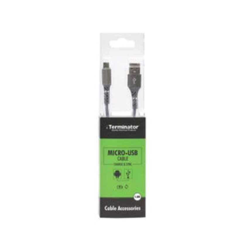 Terminator 1m USB Cable for Android Charging & Data Transfer with Light Indicator, TUM01