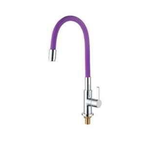 Hindware Stainless Steel Chrome Purple Sink Cock with Flexible Spout, F920028CP