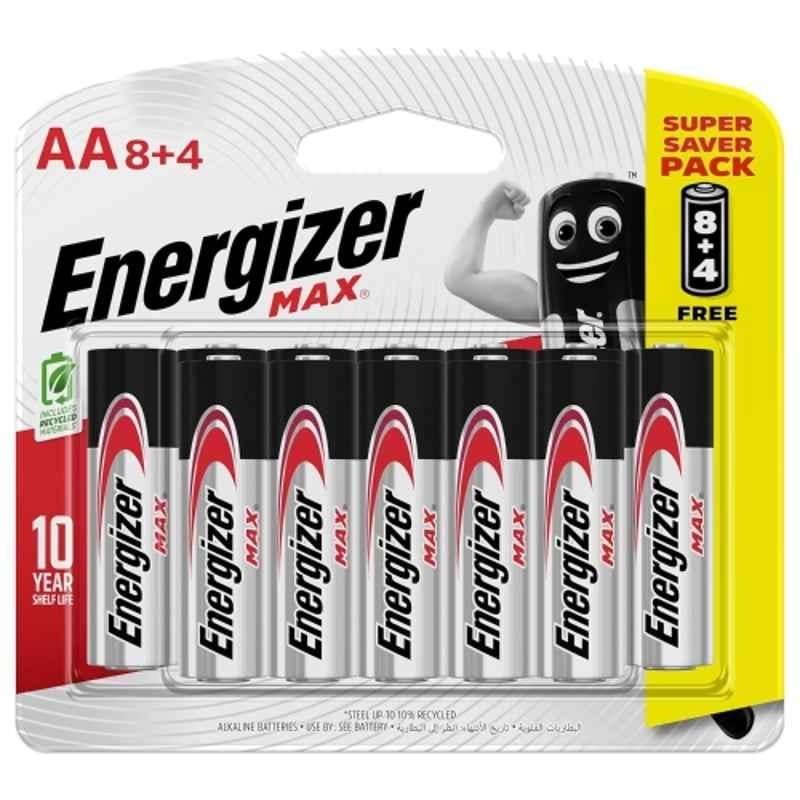 Energizer Max 1.5V Alkaline Battery Cell, 3426BR (Pack of 12)