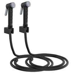 RN Black.3 Health Faucet Set with Hose Pipe & Wall Holder for Toilet Cleaning (Pack of 2)