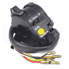 Uno Minda LHS Handle Bar Switch with Dipper, Horn, Indicator & Horizontal Decompression Choke & 7 Wire Bullets for Royal Enfield Bullet, SW-0727