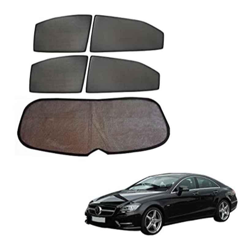 Kozdiko 5 Pcs Mesh Black Fixed Window & Rear Sun Shades Set for Mercedes Benz CLS-Class
