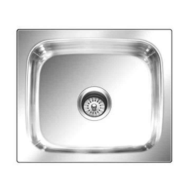 Nirali Grace Plain Glossy Finish Kitchen Sink, Bowl Size: 560x410x215 mm