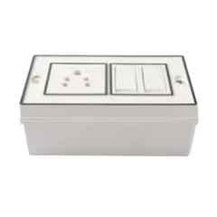 Dewon Electric 4 Module PVC White Surface Gang Box for Switch & Socket