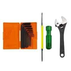 Hillgrove HGCM444M1 8 inch Universal Multi-Function Adjustable Wrench, 2-in-1 Phillip Screwdriver & 9 Pcs Hex Allen Key Set Combo, HGCM743