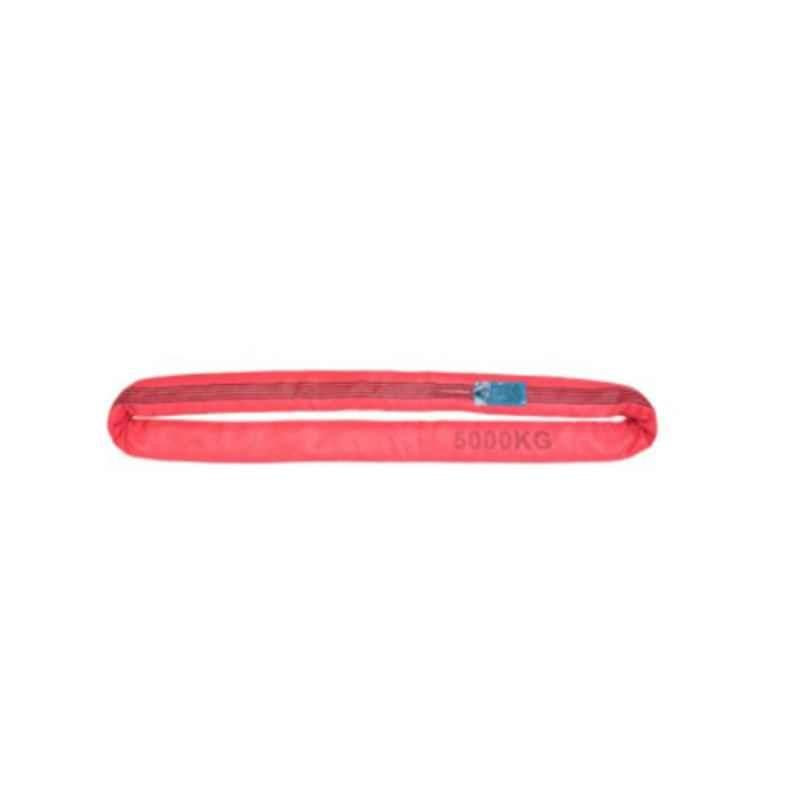 Deltaplus 5Tx5M Polyester Red Round Sling, Load Capacity: 5 Ton