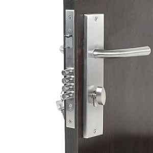 Handle Waala MG1106-OSK 10 inch 60mm Stainless Steel Silver Cylindrical Plate One Side Key Mortise Door Lock Set
