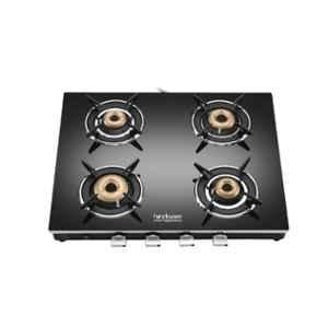 Hindware Emineo 4B AI Glass Top Cooktop with 4 Brass Burner & Automatic Ignition, CT 100228