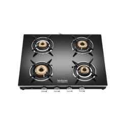 Hindware Emineo 4B AI Glass Top Cooktop with 4 Brass Burner & Automatic Ignition, CT 100228