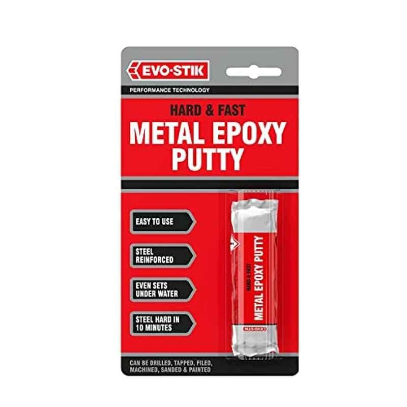Evo-Stik 50g Hard & Fast Metal Epoxy Putty, 320123