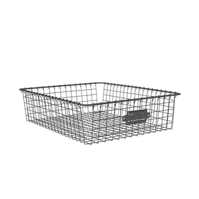 Spectrum Diversified Vintage A82576 4x12x16 inch Alloy Steel Industrial Grey Wire Basket