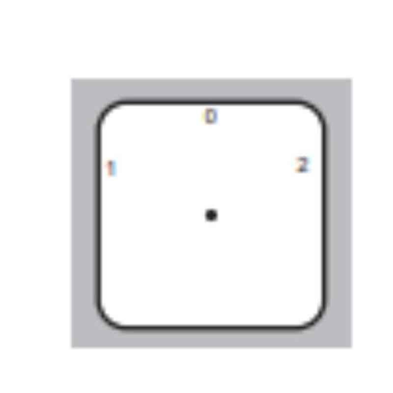 L&T 2 Pole 63A Cam Operated Changeover Rotary Switch, 61026, with Center off: 60 Deg