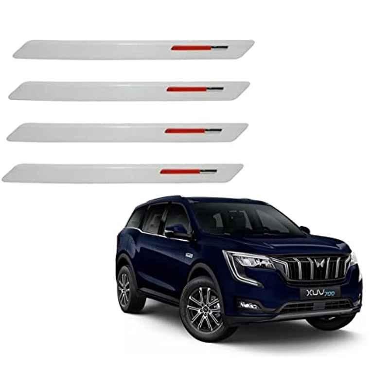 Kozdiko 4 Pcs White & Red Car Bumper Guard Protector Set for Mahindra XUV 700