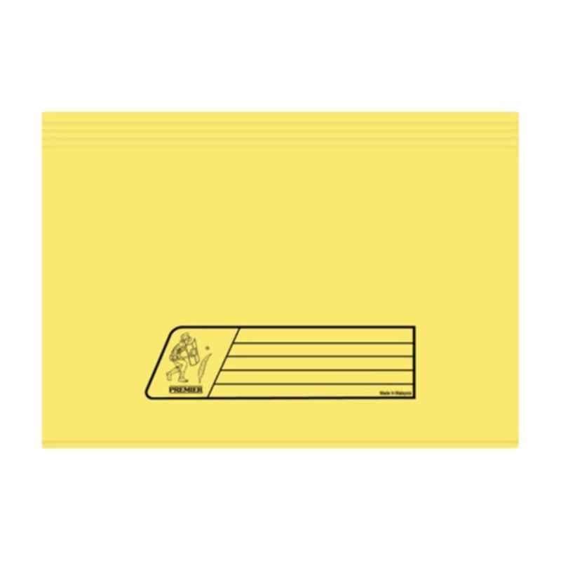 Premier FS 285 GSM Yellow Full Flap Document Wallet, (Pack of 5)