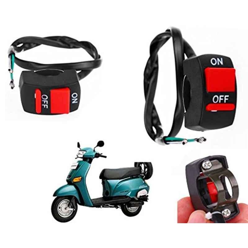 Auto Pearl 7/8 inch 12V Bike Fog Light Handle Bar Switch for Honda Eterno
