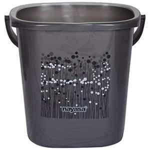 Nayasa Funk 25L Plastic Black Square Bucket