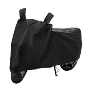 Mobidezire Polyester Black Bike Body Cover with Mirror Pocket for All Bikes