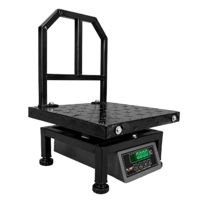 Monet 14x14 inch 100kg Mild Steel Platform Weighing Scale with Dual Display & 2 Days Battery Backup
