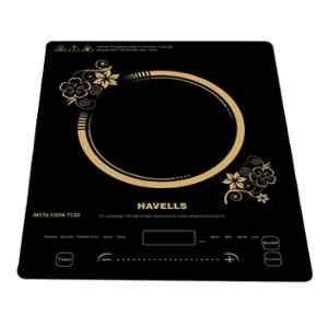 Havells Insta Cook TC20 2000W Glass Gold & Black Touch Panel Induction Cooktop, GHCICDRK120