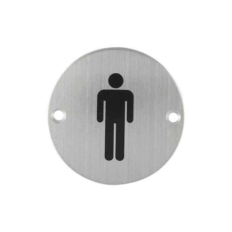 Milano 76x1.5mm Stainless Steel Grey Square Male Sign Plate