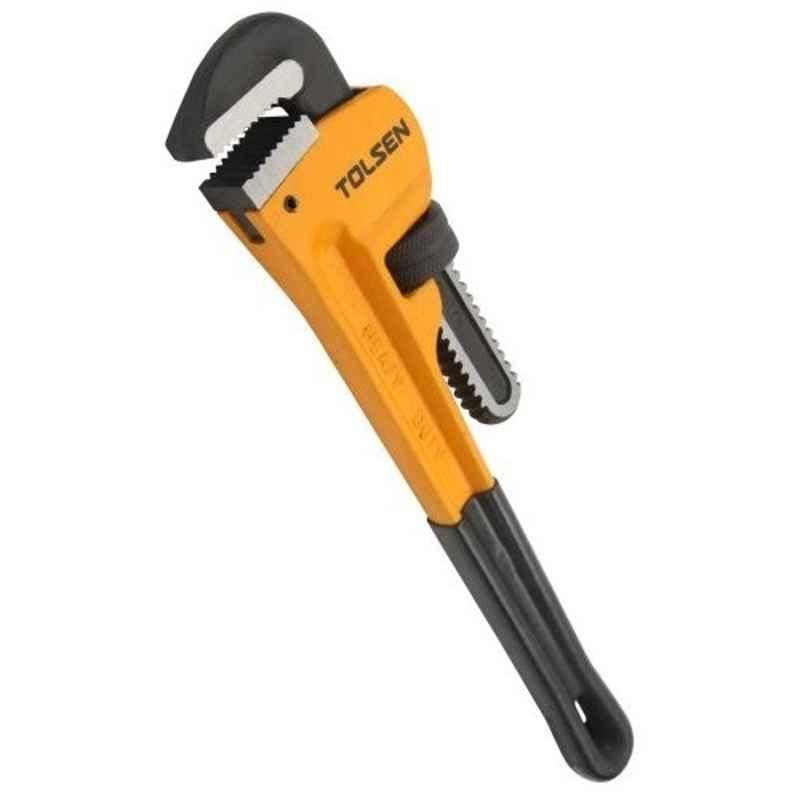 Tolsen 450mm High Quality Steel Dipped Handle Industrial Pipe Wrench, 10071