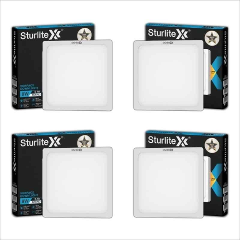 Sturlite S-FIT 8W 640lm Cool White Square LED Surface Light (Pack of 4)