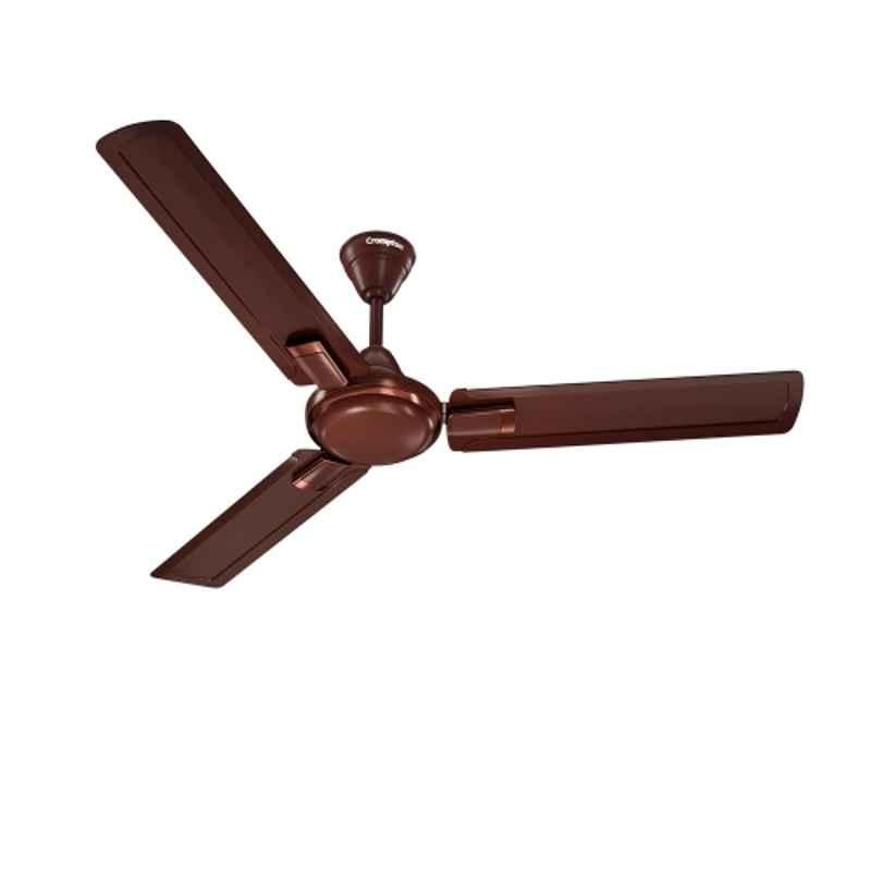 Crompton Ameo 47W 380rpm 3 Blade Brown Gold Ceiling Fan with 1 Year Warranty, CFHSAMO48BGD1Z, Sweep: 1200 mm