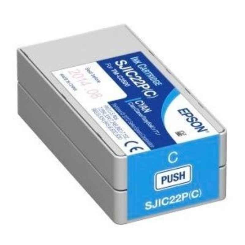 Epson SJIC22P 32.5ml Original Cyan Ink Cartridge, C33S020602