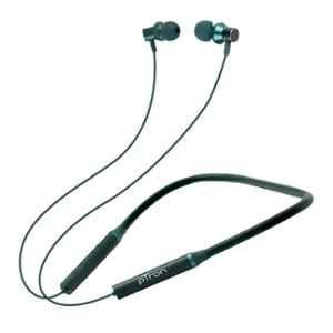 pTron Tangentbeat 10mm Dark Green In-Ear Bluetooth Wireless Neckband with Mic, Enhanced Bass, Fast Charging, Magnetic Buds & IPX4