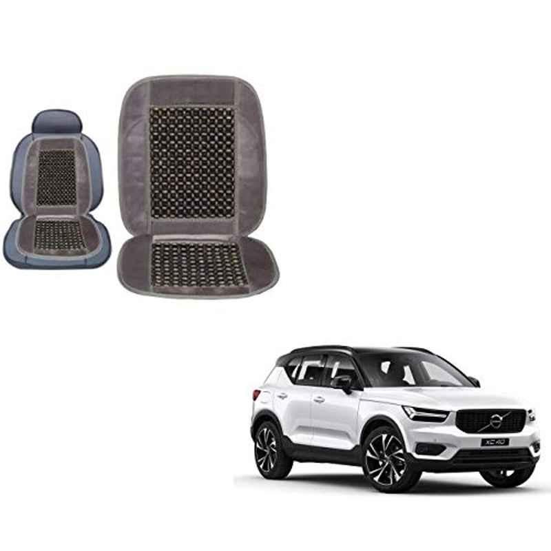Kozdiko Wooden Bead Seat with Grey Velvet Border for Volvo XC40