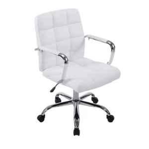 Modern India Leatherate White High Back Office Chair, MI252