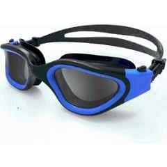 Matrica Black & Blue Swimming Goggle with Protective Soft Carry Case