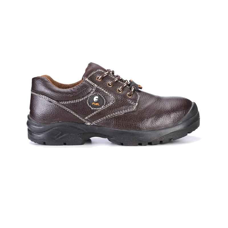 Fuel Marshal L/C Brown Leather Steel Toe Safety Shoes, 639-0301, Size: 6