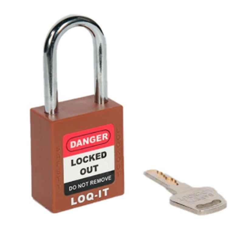 LOQ-IT 20mm Nylon Brown Safety Lockout Padlock, PD-LQBNKDS38